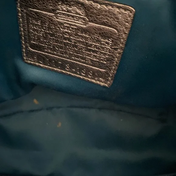 COACH DARK SILVER METALLIC BAG - Picture 8 of 8